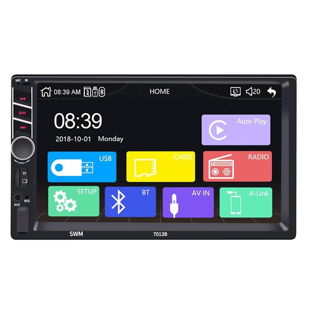 Automodz Apple CarPlay Double Din Car Stereo, 7 Inch Display with Physical Controls, Remote, GPS
