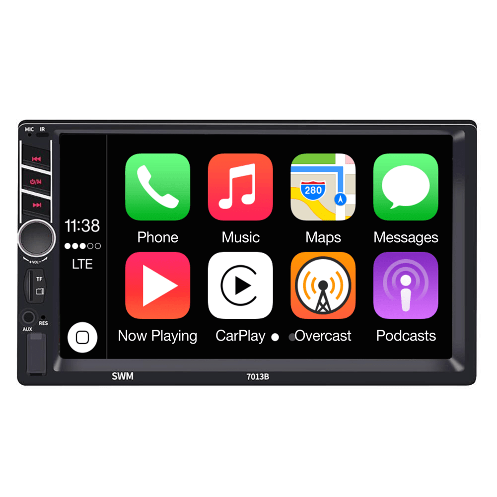 Automodz Apple CarPlay Double Din Car Stereo, 7 Inch Display with