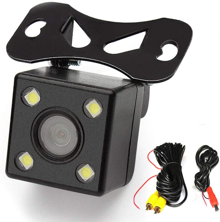 Automodz Car Backup Camera Auto Rear View Camera Vehicle Reverse Parking Cam 4 LED Lights 170 Wide Angle Waterproof 